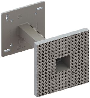 Support p.appareils téléscopique AGRO 110×110mm p.tube Ø20mm p.isolat.80…160mm