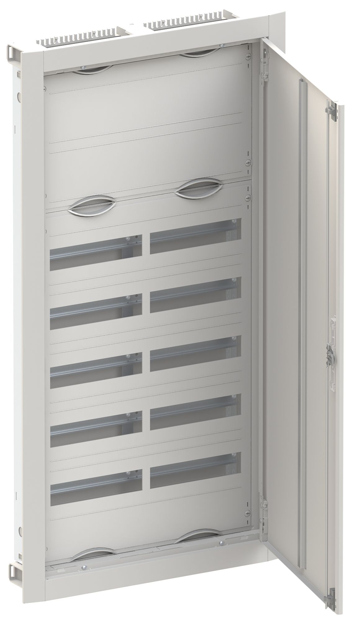 Distributeur ENC ABB ComfortLine 7 rangées 120UM a.bornes&porte 615×1164×125mm
