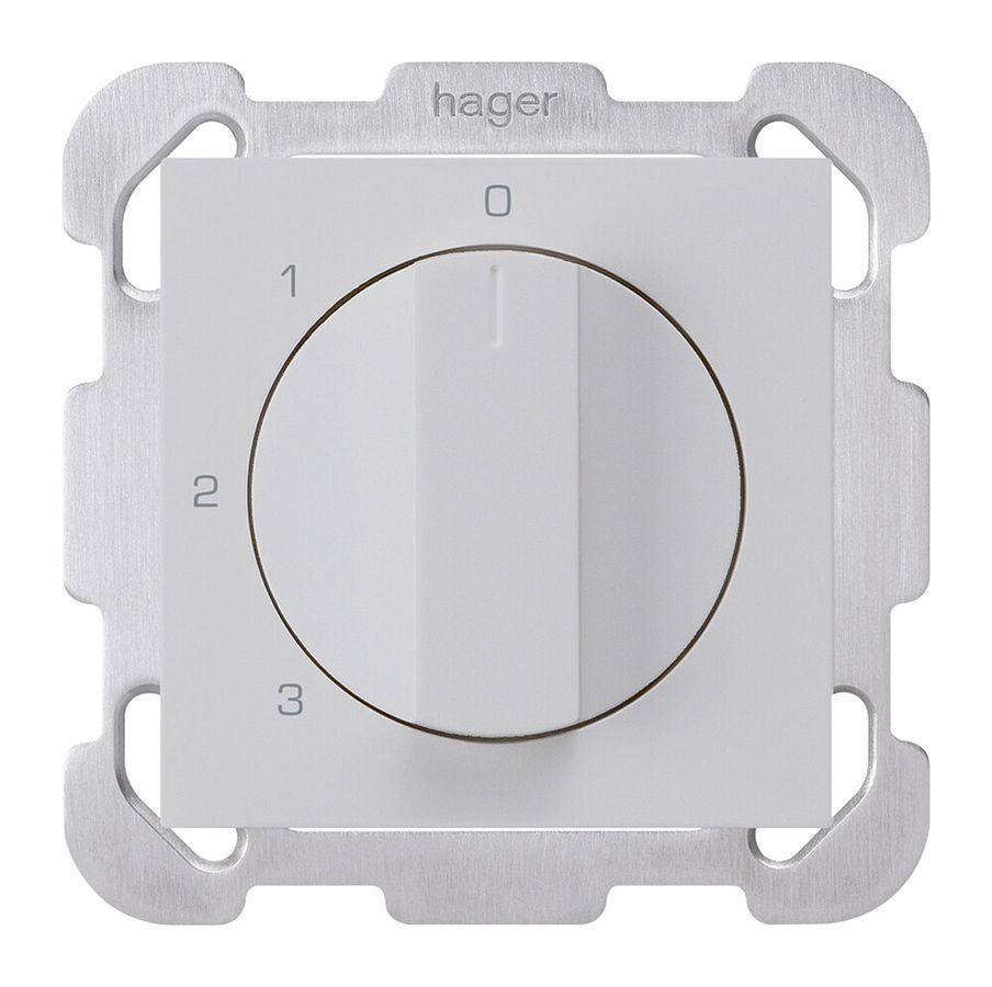 Interrupteur rotatif ENC kallysto 5/1L gris clair avec plaque de fixation