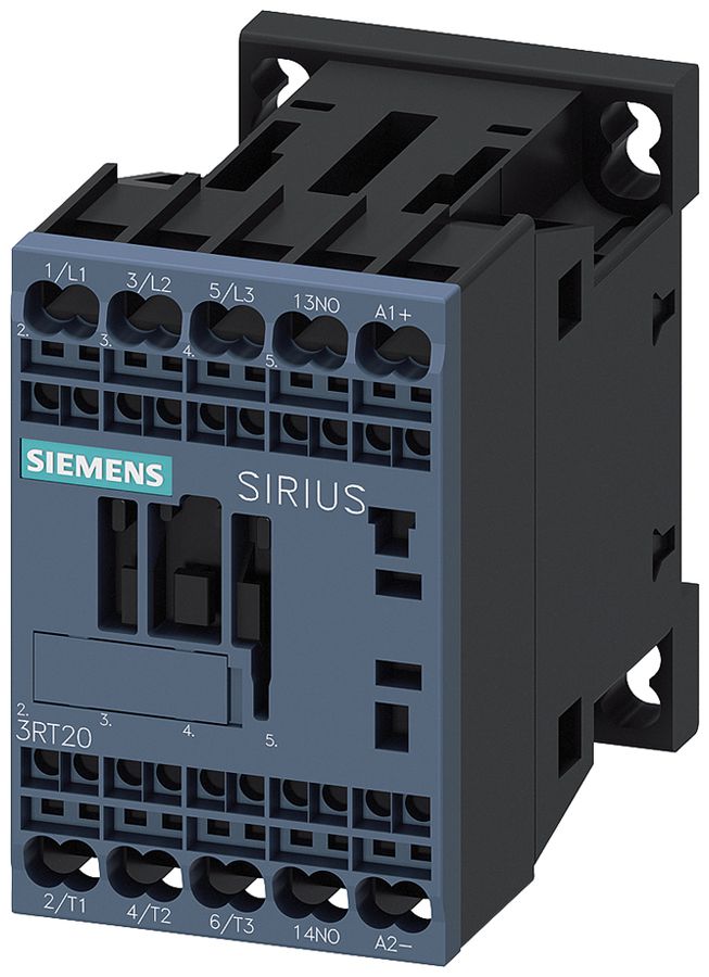 Contacteur de puissance Siemens SIRIUS 3RT2 24VDC 3P 9A +1F+diode à ressort
