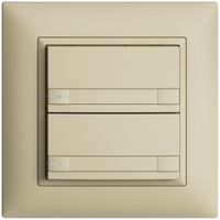 UP-Taster KNX 2-fach EDIZIOdue colore vanille RGB mit LED mit Papiereinlage