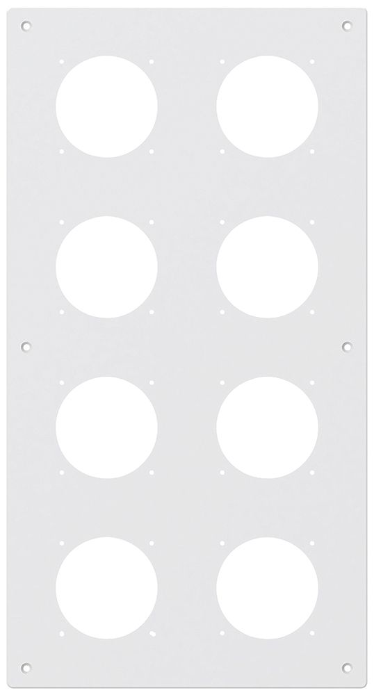 UP-Montageplatte robusto 4×2 Aluminium, weiss