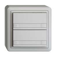 AP-KNX-Taster RGB EDUE, 250mW, m.RGB-LED, m.Papier., 2×Taste, 2×Tastenb., hgu