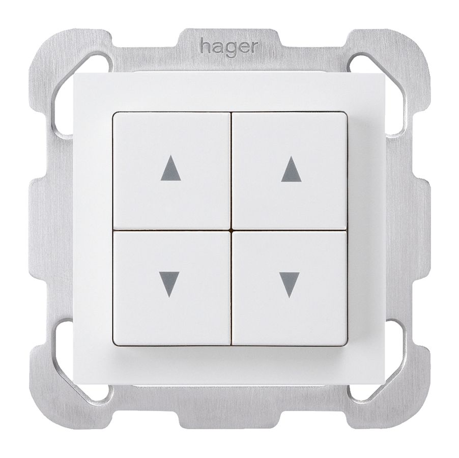 UP-Storenschalter kallysto B weiss mit 4 Funktionstasten