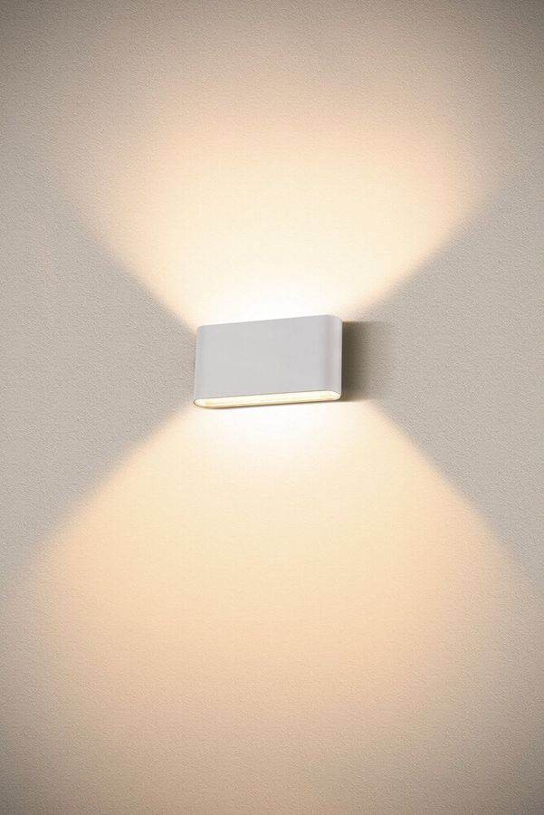 Applique LED SLV OVAL 18 9.3W 860lm 2700…3000K IP65 31×175mm blanc