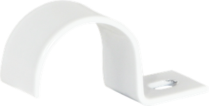 Bride Plica 1 vis M25 acier laqué gris clair