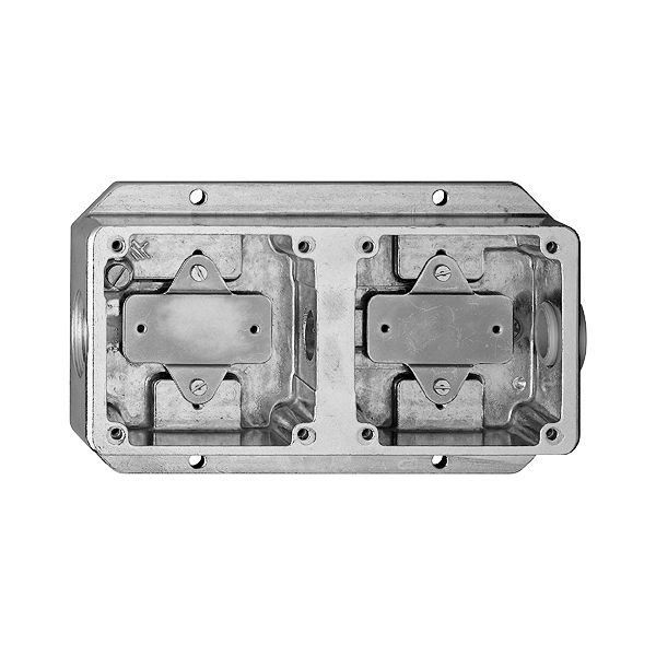 Gehäuseunterteil AG 2×M20 Al kugelpoliert