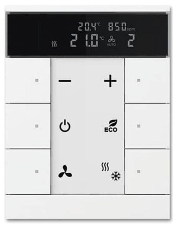 Controllore piccolo ABB-Tenton, 6 tasti, CO2/umidità, bianco