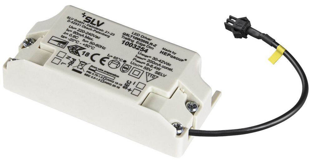 Convertitore LED SLV G5LT10W200LR-Z, 10W 200mA 30…42VDC, regolabile R/C, QC
