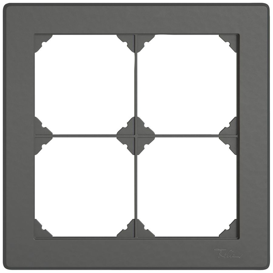 UP-Abdeckrahmen EDIZIO.liv SNAPFIX® 2×2 156×156mm dgu