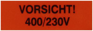 Klebeschild (Vorsicht 380/220V) 60×20mm