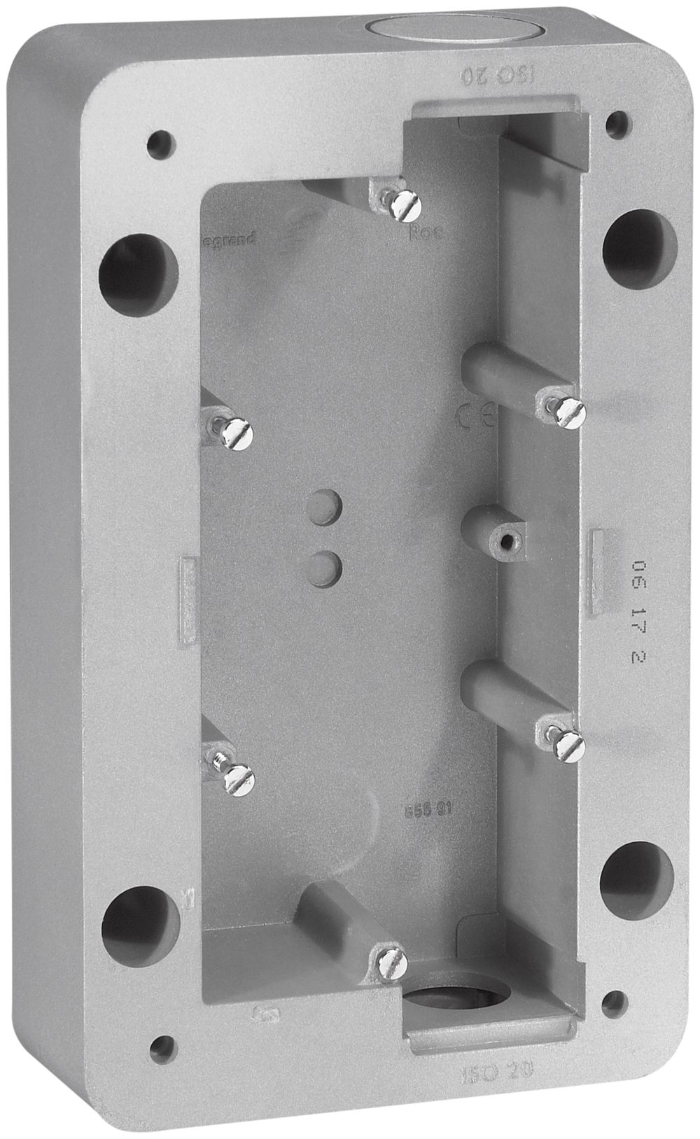 AP-Rahmen Soliroc 1×2 verchr.