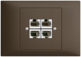 EB-Dose 4×RJ45/s 4P getr. EDIZIOdue coffee ITplus