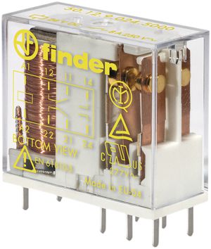 Schaltrelais Finder 50, 2W 8A/48VDC AgNi+Au 5mm RT II