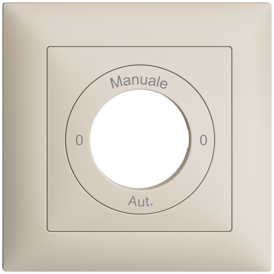 Kit front. 0-Manuale-0-Aut. EDIZIOdue crema 88×88mm pour interr.rot