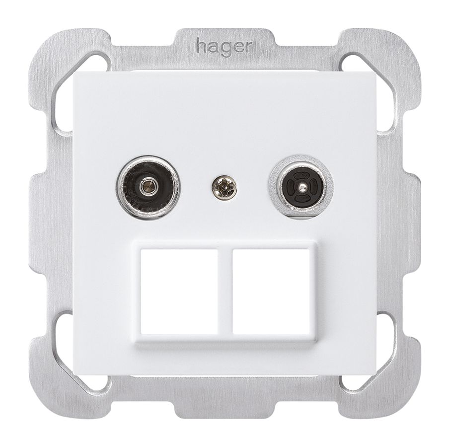 Prise multimédia ENC kallysto R/TV montage B 11dB 2GHz blanc