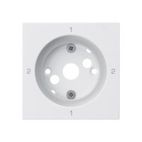Plaque frontale kallysto 2-1-2-1 60×60mm pour interrupteur rotatif S3 blanc