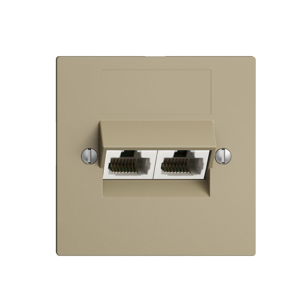 UP-Dose 2×RJ45/u 4P getr. EDIZIOdue sand ITplus