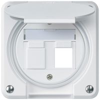 UP-Montageset robusto IP55 flach weiss für 2×Keystone für Kombination