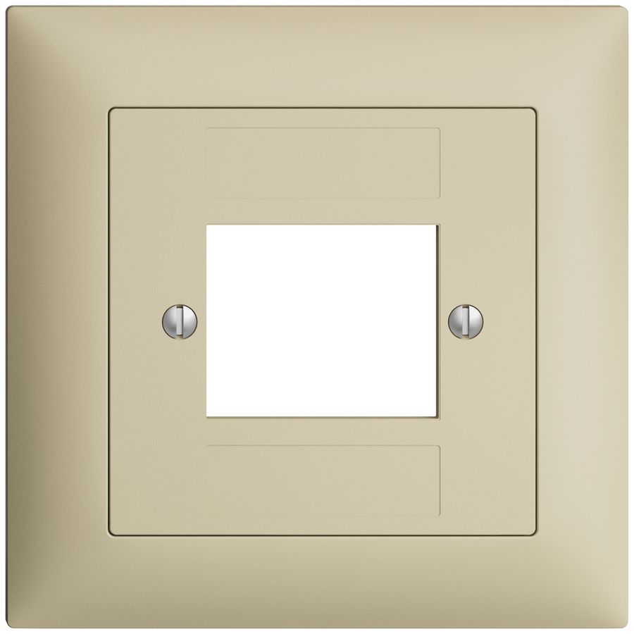 Frontset EDIZIOdue vanille 88×88mm 4×RJ45