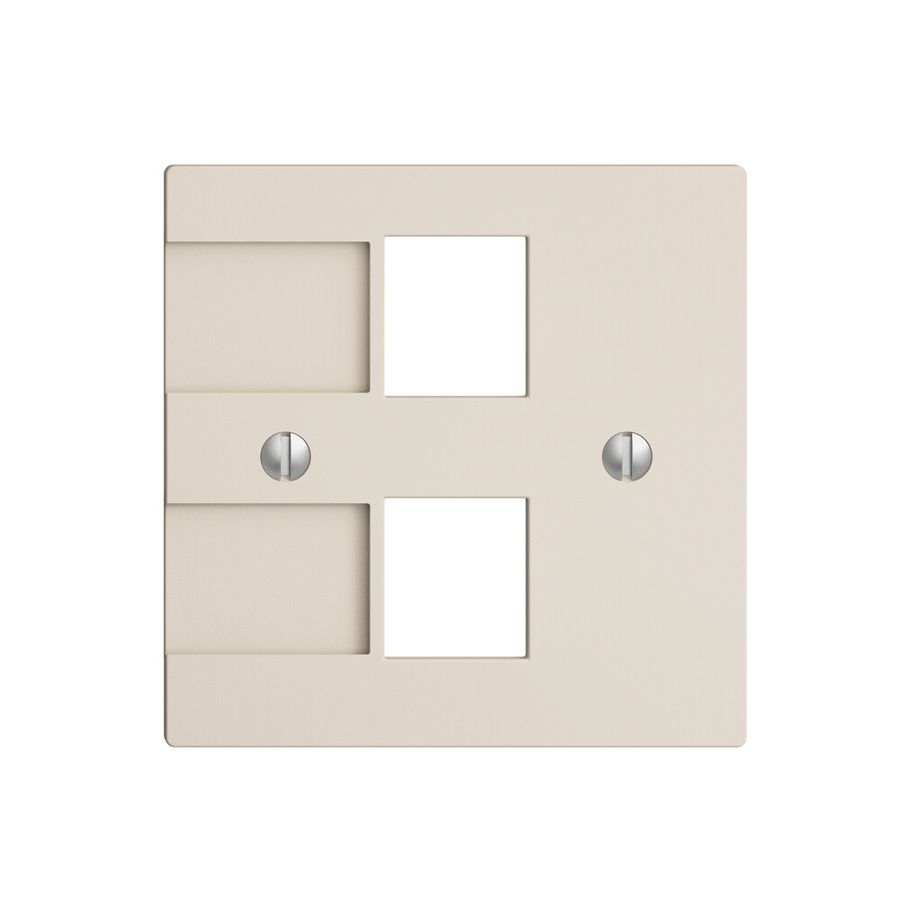 Kit di montaggio Krone per 2×RJ45 EDIZIOdue crema, vuoto