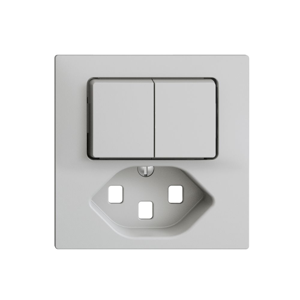 Kit frontal EDIZIOdue gris clair, 60×60mm T23