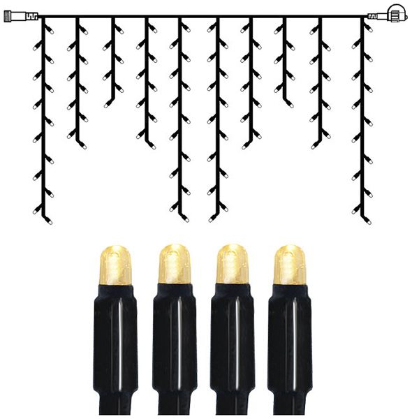 Lichterkette System 24 Extra, 2×1m, schwarz, 2.1W, 98 LED, warmweiss