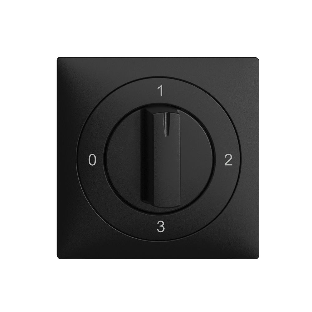 Kit frontale EDIZIOdue 0-1-2-3 60×60mm nero per interruttore rotativo