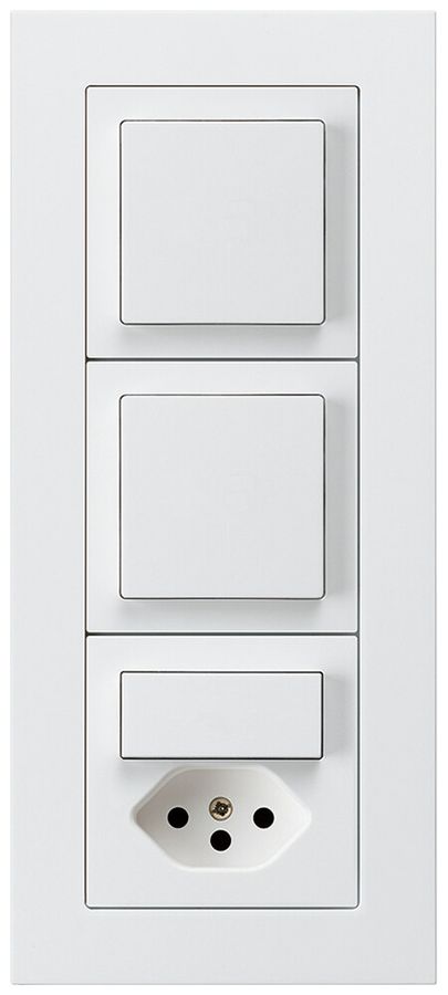UP-Kombination kallysto.pro Gr.I-I-I vertikal 2×Schalter S3+S3/Typ 13 weiss