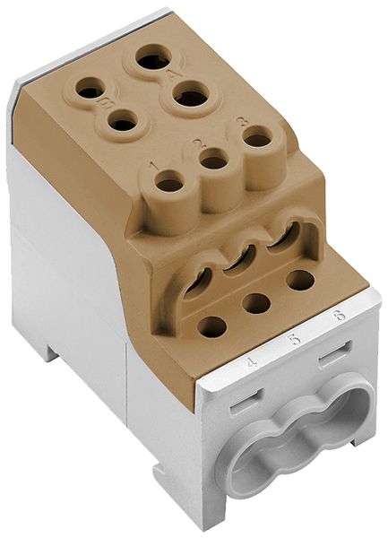 Bloc de distribution WM WPD 110 1P 200A 2×entr 6×sort 1.5…16mm² 6…70mm²