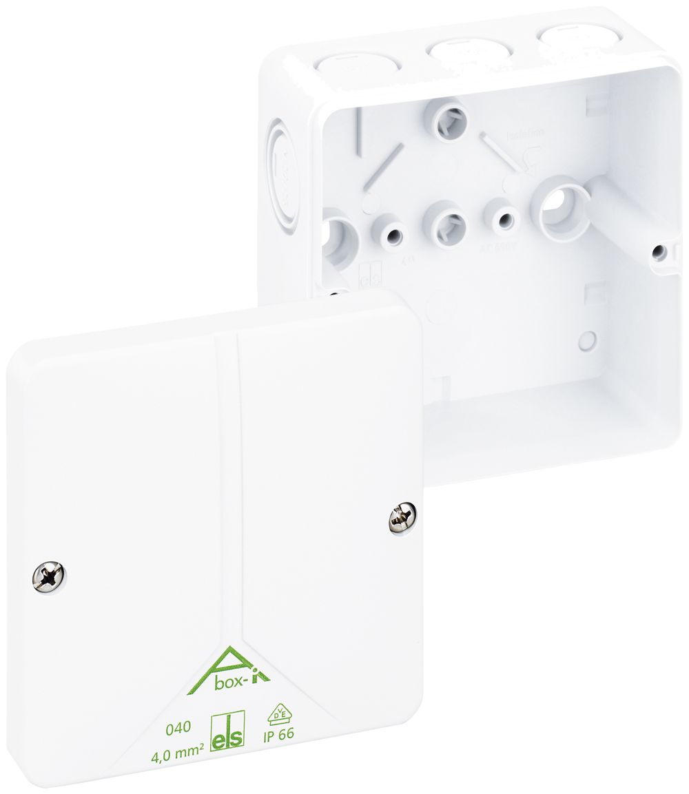 Boîte de dérivation AP Abox-i m 040 AB-L IP65 94×94×57mm blanc