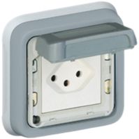 UP-Steckdose PLEXO T13 grau 10A 250V