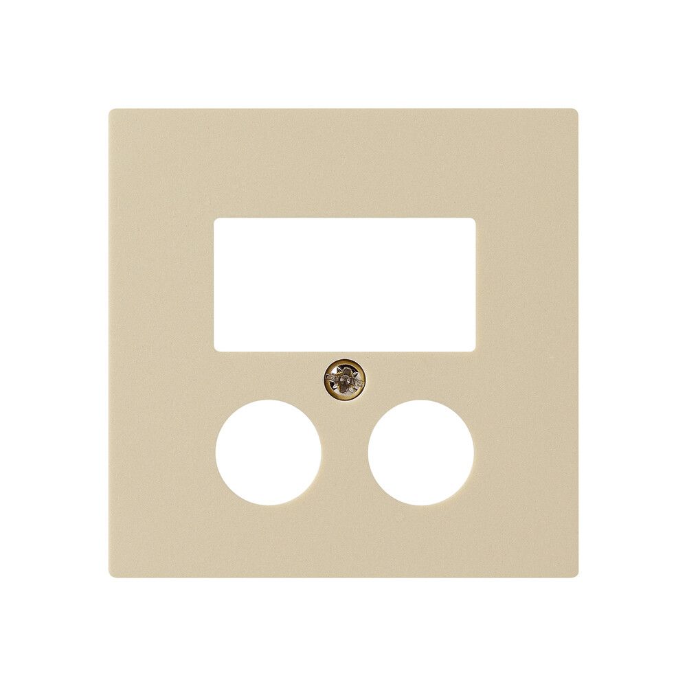 Placca frontale 2×coas+2×RJ45 kallysto HomeWay beige