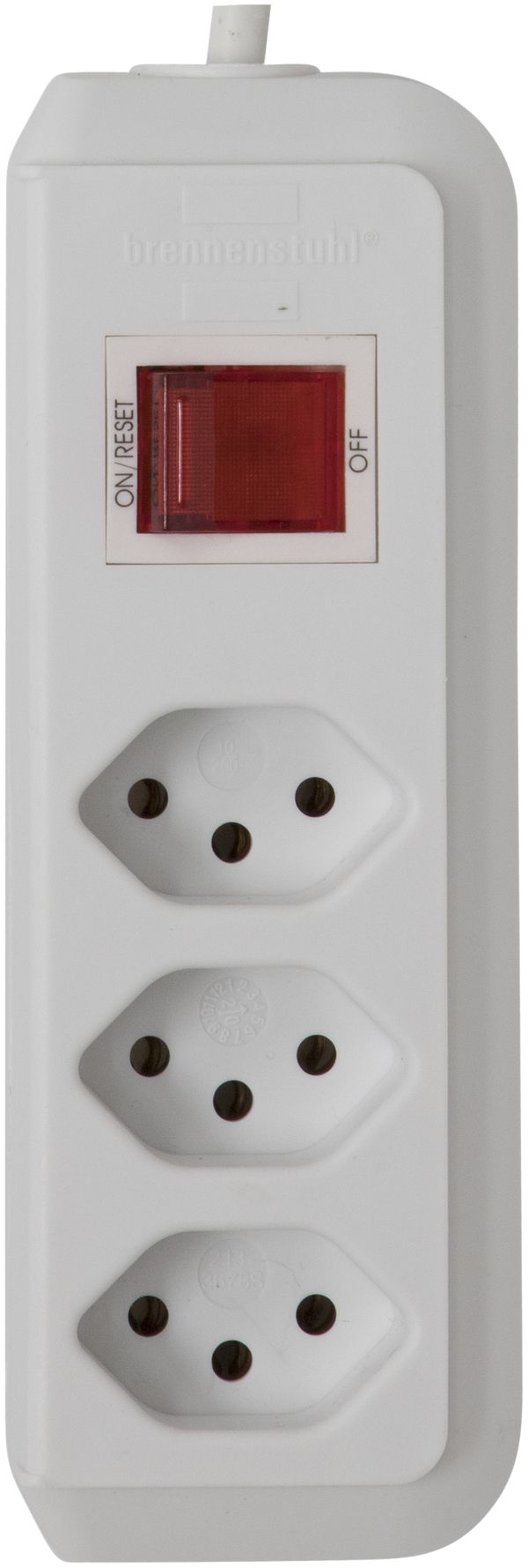 Prise multiple cleverLINE 3×T13 blanc 1.5m H05VV-F 3×1mm² avec interrupteur