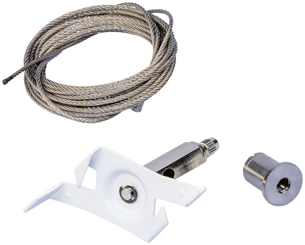 Abhängeset DOTLUX für 3-Phasen-Schiene PRO, Seil 1.5m, weiss