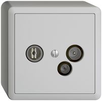 AP-Datendose TV-R DD04 5…65MHz EDIZIOdue hellgrau