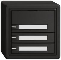 AP-Universaltaster EDIZIO.liv UNI SNAPFIX® m.LED RGB 3× 1-Tbed.Pap.sz