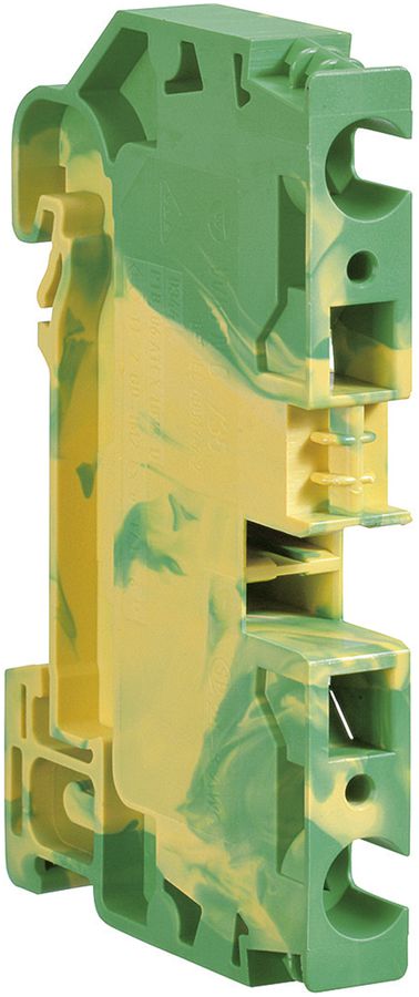 Borne de passage Hager 6mm², PE, enfichable, ouvert sur le côté