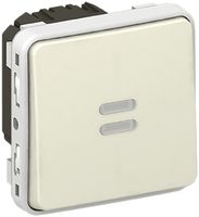 AP-Leuchtwippschalter PLEXO 3/1L weiss Kontroll