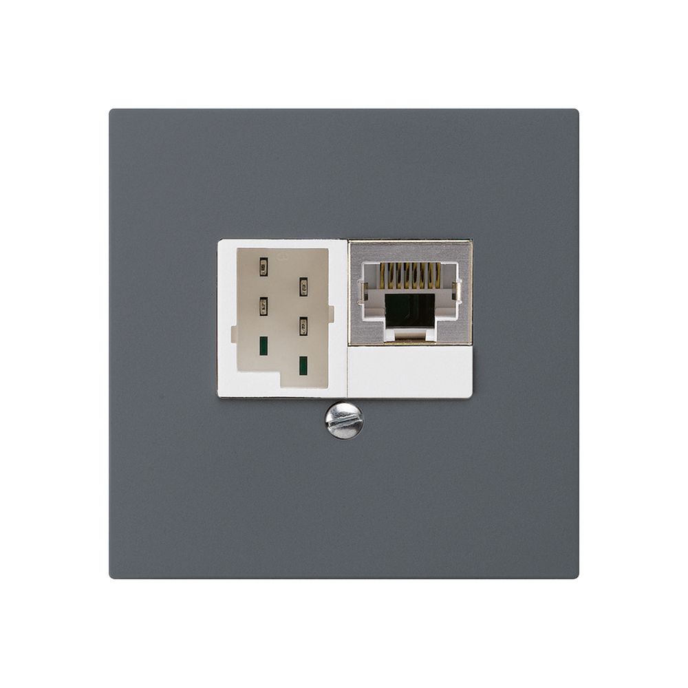 UP-Dose kallysto 1×RJ45s+1×TT83 anthrazit