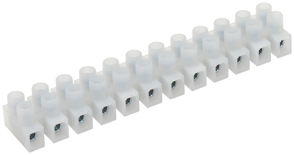 Euroklemmleiste 0.5…2.5mm² PA66 12-polig weiss mit Drahtschutz