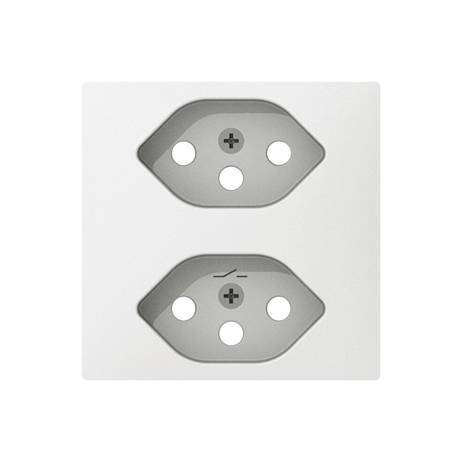 Frontplatte Sidus ZE z. Steckdose 2×T13S weiss