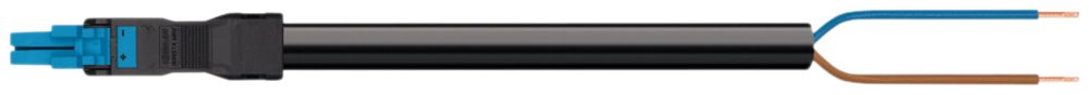 Câble de raccordement WAGO 2×1.5mm² 16A 250V 1m cod.I prise-libre bleu