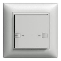 Poussoir ENC ZEP variateur univ. 1c/1t avec LED EDIZIOdue silver