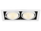 Downlight LED SLV KADUX 2×27W 3150lm 930 30° DALI 370×195mm blanc