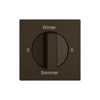 Montageset EDIZIO.liv SNAPFIX® f.Drehschalter m.Griff 0-Winter-0-Sommer br