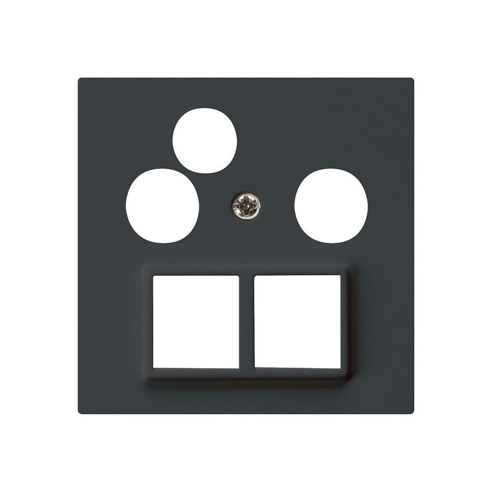 Frontplatte HMS kallysto für R/TV-Daten schwarz