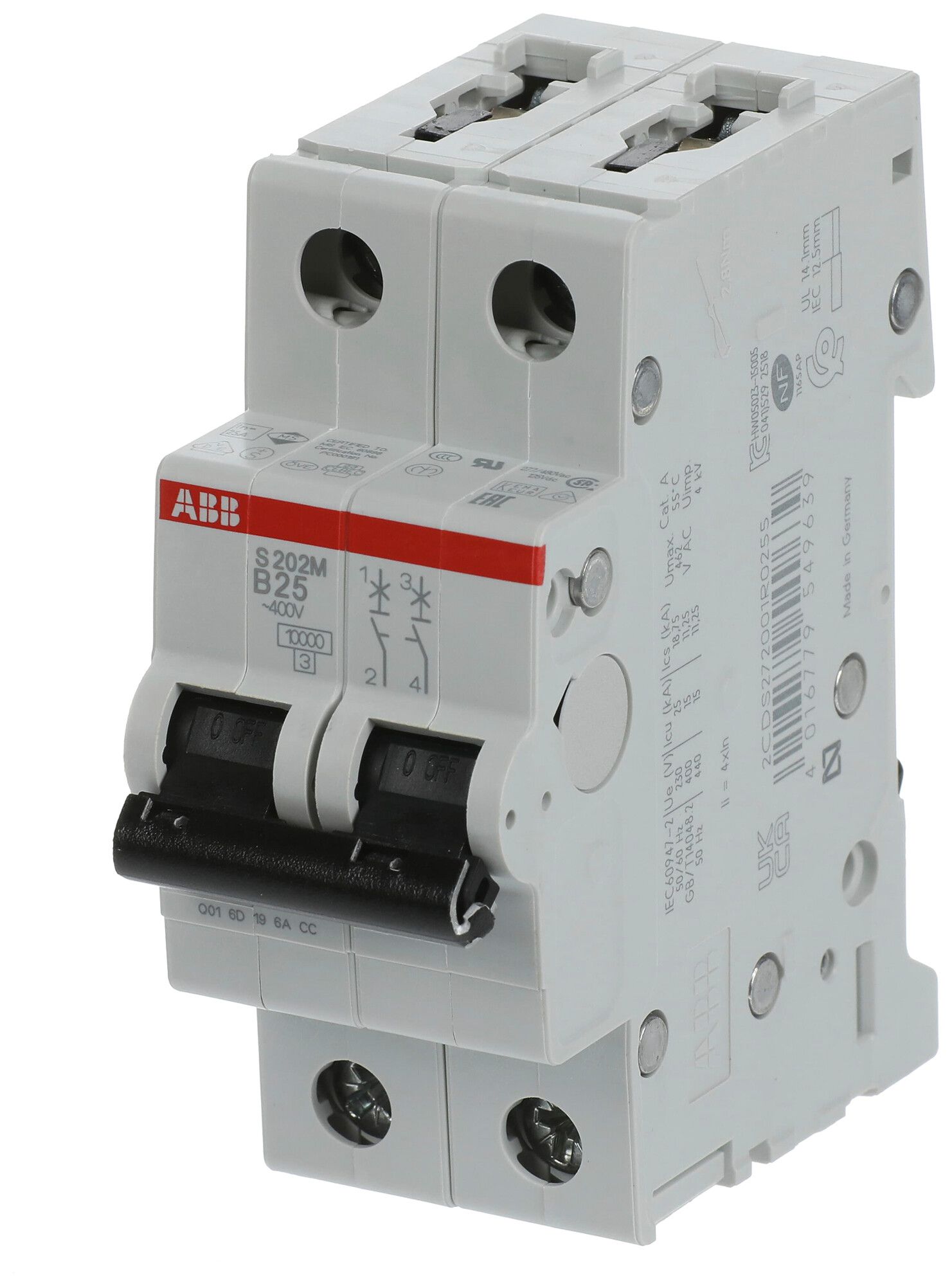 Disgiuntore SMISSLINE TP, 2L, B, 32A, 30kA