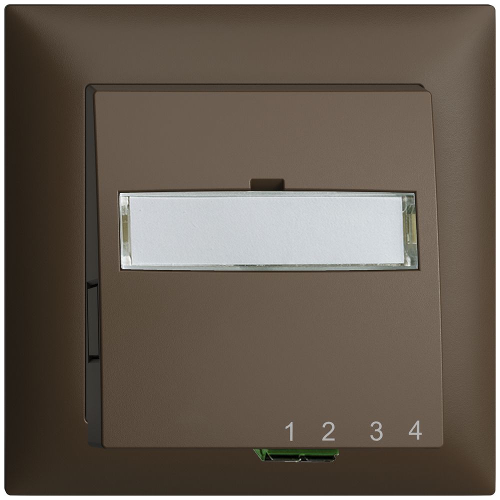 UP-Anschlussdose FTTH EDIZIOdue FH 1×LC APC Duplex FMI coffee