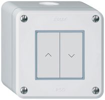 AP-KNX-Storentaster Hager BA robusto Q 2-fach 86×86mm weiss